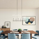 Modway Skylark 6-Light Chandelier - Clear/Polished Nickel-Ceiling Canopy With Swivel Adaptor