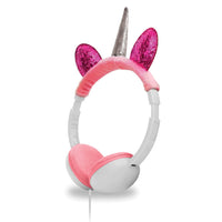 Art+Sound Plush Unicorn Wired Headphone - Pink-3.5mm (0.13 in.) audio jack
