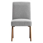 Modway Lyra Boucle Fabric Dining Room Side Chair - Light Grey - 2 Pack-9