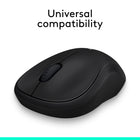 Logitech M185 Wireless Mouse - Black-The plastic parts in M185 include certified post consumer recycled plastic (77% for black and 49% for Charcoal/Grey, Black/Blue Glossy & Black/Red Glossy (6))