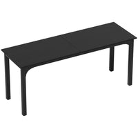 HOMCOM 70.9" Large Computer Desk - Black-Industrial style and wood grain surface enhance room aesthetics