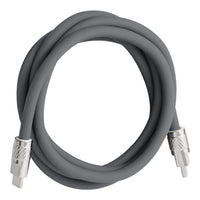 Helix GripCord 4ft Silicone USB-C Cable - Grey-Built to Bend,Made To Last