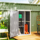 Outsunny Garden Storage Cabinet - 29.9" x 21.7" x45.3" -Fir wood body with waterproof paint for extra protection

