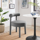 Modway Toulouse Performance Velvet Dining Chair - Grey-Non-Marking Foot Pads
