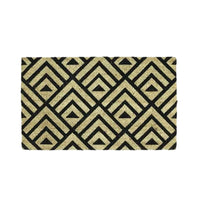 Floor Choice FC09 Coir Doormat - 18" x 30" - Triangles-Triangle pattern adds a trendy, bold touch to the home