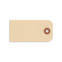 Merangue Shipping Tags, 3 3/4" x 1 7/8", 1000 Pack-Manilla shipping tags with reinforced hole for strength and durability.