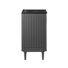 Modway Augusta 24" Bathroom Vanity - Grey/Black-Non-Marking Foot Caps