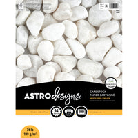Astrodesigns Cardstock Paper - 8.5" x 11" - White - 100 Pack -Acid-Free and Lignin-Free Printing Paper