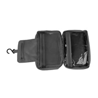 TUCCI Italy Hanging Toiletry Bag for Travelling - Grey-Water‑Resistant Material - protects toiletries from spills and moisture