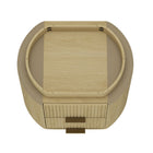 Manhattan Comfort Olivia 26.5" Modern Nightstand - Natural Oak/Gold-30 Day Limited Manufacturer's Warranty