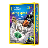 National Geographic Space Themed Kit-Includes genuine space-themed specimens: real meteorite, volcanic rock, and fool’s gold