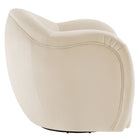Modway Compose Performance Velvet Swivel Armchair - Alabaster-Subtle Contour Stitching