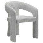 Modway Oslo Barrel Fabric Upholstered Dining Accent Chair - Dove Grey-Barrel Open Back Dining Chair