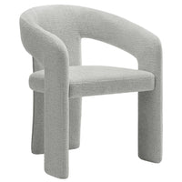 Modway Oslo Barrel Fabric Upholstered Dining Accent Chair - Dove Grey-Barrel Open Back Dining Chair