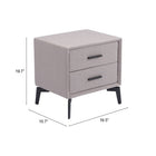 Zuo Halle Side Table - Grey-3 year limited warranty