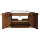 Modway Zia 24" Wall-Mount Bathroom Vanity with Marble Sink - Walnut-8