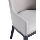 Manhattan Comfort Gansevoort 22.5" Modern Faux Leather Upholstered Dining Armchair - Light Grey-10