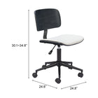 Zuo Duravel Office Chair - White/Black-7