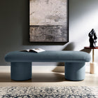Modway Orla Performance Velvet Bench - Cadet Blue-Versatile Seating