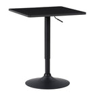 CorLiving Adjustable Pedestal Dining Table - Square - Black-8
