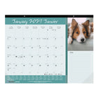 Blueline 2027 Man's Best Friend Monthly Desk Pad Calendar - 22" x 17" - Bilingual-12 Months, January to December