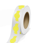 JAM Paper Standard Label Rolls - Anniversary Seal Shaped - 1 3/8 x 2 5/8 - Neon Yellow - 125 Labels/Roll-Colour: Neon Yellow | Make your mail stand out with colourful shipping address labels.
