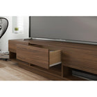 Nexera Rustik 72" TV Stand With 3-Drawers - Walnut-Fits TV screen up to 80-inch