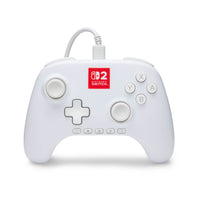 PowerA Advantage Wired Controller for Nintendo Switch 2 with Lumectra - White-C Button: Easily activate fun GameChat features