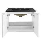 Modway Maybelle 24" Wall-Mount Bathroom Vanity - White/Black-8