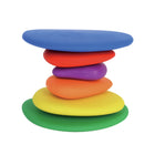edxeducation Rainbow Pebbles - Set of 36 + 40 Activities-Many games of balancing may be played (2 players or more) to see who can build the highest stack or build the stack with the greatest number of pebbles