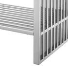 Modway Gridiron 36" Bathroom Vanity - White/Silver-Assembly Required