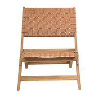 Zuo Sunflare Lounge Chair - Brown-Weather resistant solid acacia wood frame with synthetic rattan weave