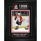 Frameworth Wayne Gretzky Classic Series 1998 Olympics - Framed Print - 16" x 20"-Officially licensed Team Canada hockey print featuring Wayne Gretzky at the 1998 Nagano Olympics