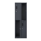 Ceha NH Series 2-Tier Locker with Front Hole Vents - Bank of 2 - Graphite Grey-Ideal for gyms, schools, industrial settings, and employee changing areas