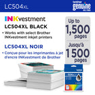 Brother Genuine LC504XLBKS Ink Cartridge - High Yield - Black -Brother Genuine LC504XLBKS High Yield Black Ink Cartridges deliver consistent, reliable performance