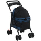 PawHut Foldable Pet Stroller for Small Dogs & Cats with Mesh Windows-Breathable mesh keeps your pet cool during every walk outdoors
