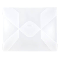 JAM Paper Plastic Portfolio with Tuck Flap Closure Letter - 9 1/2 x 11 7/8 x 1/4 - Clear Frost-Clear Frost Plastic Portfolio Envelopes with Tuck Flap Closure