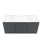 Modway Render 48" Wall-Mount Bathroom Vanity - Grey/White-Fixtures Not Included