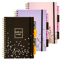 Pukka Pad Rochelle & Jess B5 Project Book - Assorted Colours-Organize Your Work: Featuring double spiral binding and 4 removable tabbed subject dividers which can be repositioned to create 5 sections of customized space, helping you to keep each assignment separate and sorted
