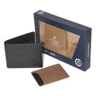 Club Rochelier Men's Billfold Wallet with Removable Card Holder - Black/Tan Combo-1 Bill compartment