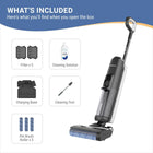 Tineco FloorWasher Pet 5 Series Cordless Wet/Dry Upright Vacuum - Black-Designed for Pet Homes: Accessories include anti-odor cleaning solution, pre-treated pet brush roller that helps prevent bacteria growth and offers simple hair pick-up and removal