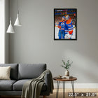 Connor Mcdavid Oilers with Skinner - Framed Canvas - 22" x 31"-Ready to hang - arrives fully assembled