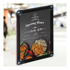 Azar Window-Hanging Vertical/Horizontal Side Loading Poster Holder - Black-This frame has a clear protective plastic with a black border trim