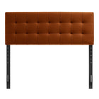 Modway Lily Stain-Resistant Performance Velvet King Size Headboard - Rust-Five Mounting Positions