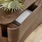 Modway Mirae 6-Drawer Curved Dresser - Brushed Brown Oak-Engineered Wood Construction