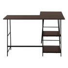 Monarch Specialties 7590 48" Computer Desk - Espresso Top/Black Metal Corner-6