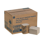 Georgia-Pacific Dixie Ultra Interfold 2-Ply Embossed Napkin - 24 Pack-Brown interfold dispenser napkins for a variety of use across your business