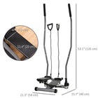Soozier Twist Stair Stepper Exercise Machine with Rocking Handlebars-Foam covered handlebars for added comfort and textured footplates for non-slip footing