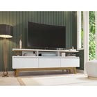 Manhattan Comfort Yonkers 70.86" Mid-Century Modern TV Stand - White-Recommended for up to a 65" TV