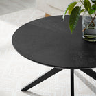 Modway Crossroads Round Wood Coffee Table - Black-Unique Intersecting Base